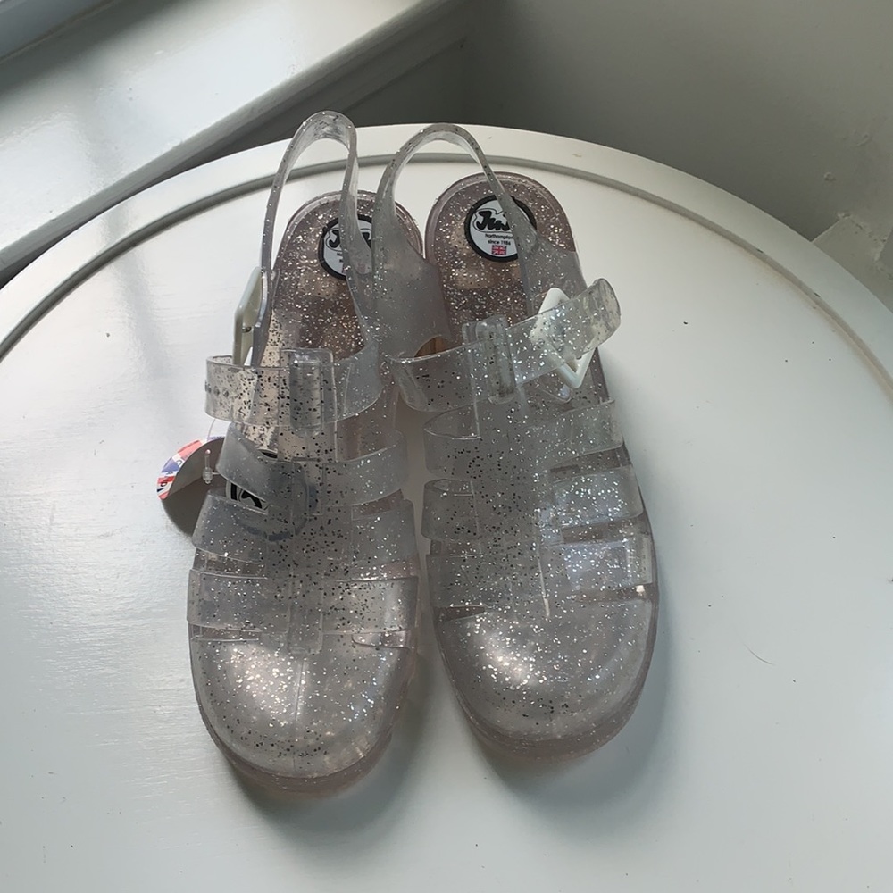 Juju Jelly Multi Glitter Heeled Shoes Gem